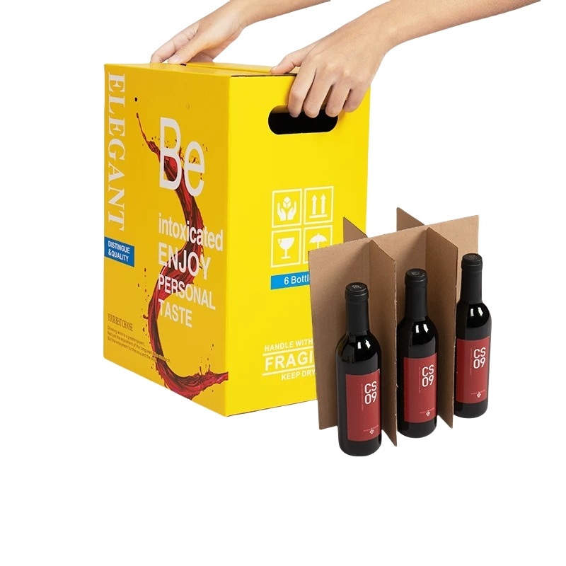 Wholesale 6 Bottles Red Wine Packaging Carton Box Custom Printed Shipping Whiskey Beer Corrugated Carton – Gift Box and Red Wine Box price
