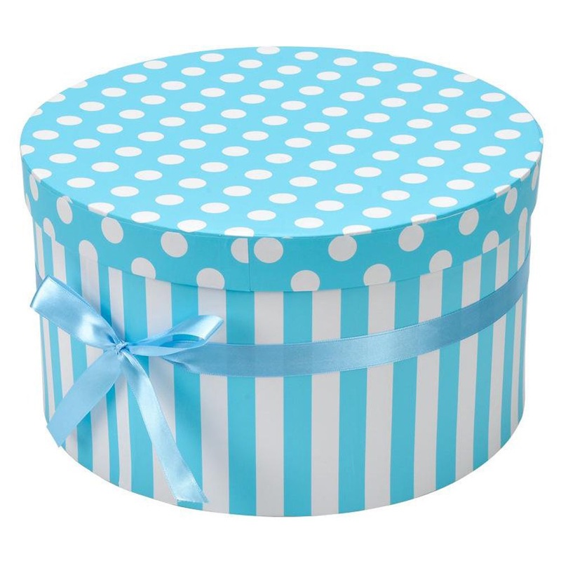 Embossing Rigid Cardboard Round Box with Ribbon for Birthday – Qingdao Foil Stamping Paper Box and Qingdao Embossing Cardboard Box price