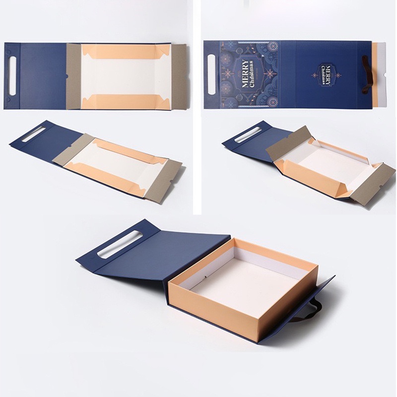 Automatic Production Machine Wholesale Foldable Storage Box Christmas Foldable Packaging Paper Box Collapsible Decorative Gift Boxes with Handle – Gift Box and Storage Box price