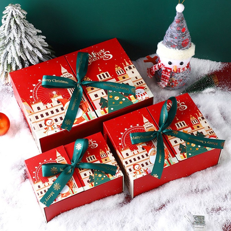 Christmas Gift Box, Double-Door Bow, Christmas Eve Gift Box, Apple Christmasbox – Christmas Gift Box and Christmas Box price