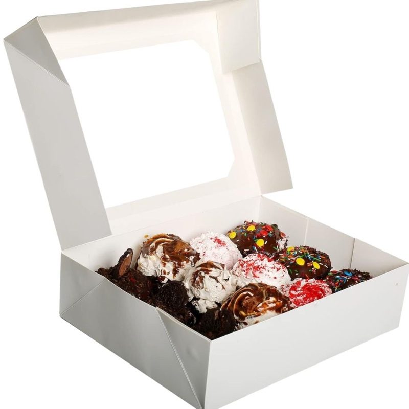 White Paper Cupcake Box for Birthday Holiday Party Bakery Cake Packaging Boxes Cake – Box and Gift Packaging Box price