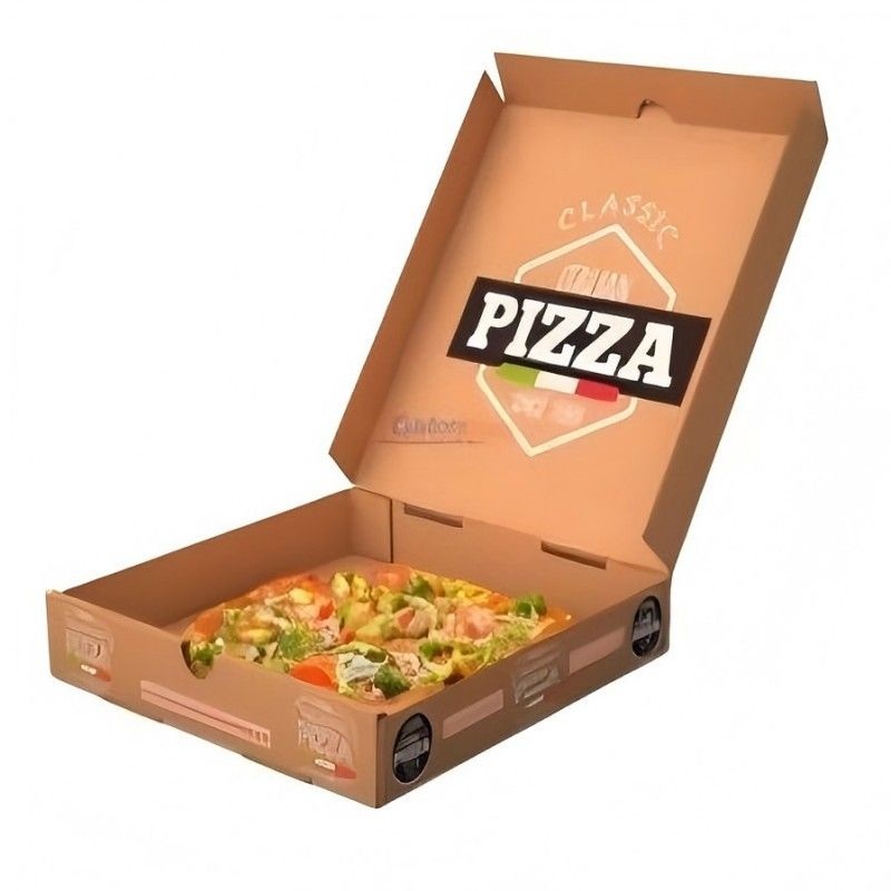 Custom Corrugated Printed Restaurant Pizza Boxes Wholesale Packaging Paper Food Box with Logo – Corrugated Box and Pizza Box price
