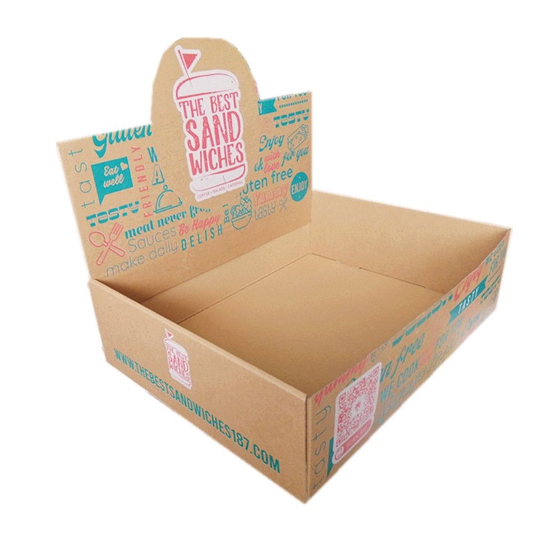 Custom Food Packaging Cardboard Countertop Point of Sale Counter Box Display Supermarket PDQ Display Paper Shipper Box for Retail Store – Counter Display Box and Countertop Display Box price