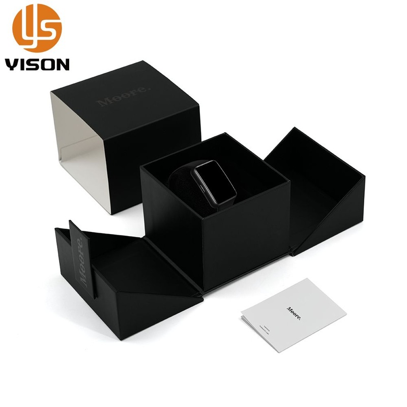 Custom Luxury Branded Pack Smart Watch Box Case Double Open Mens Paper Packaging Box – Watch Box and Watch Roll Box price
