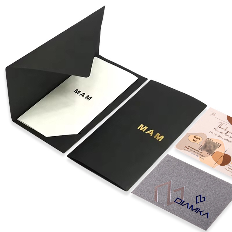 Business Card Packaging Factory OEM Custom Logo Business VIP Card Packaging Hot Stamping UV Membership Card Holder Paper Envelope – Gift Card Box and Gift Boxes price