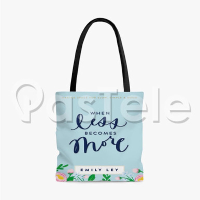 When Less Becomes More Custom Personalized Tote Bag Unisex Polyester Cotton Bags