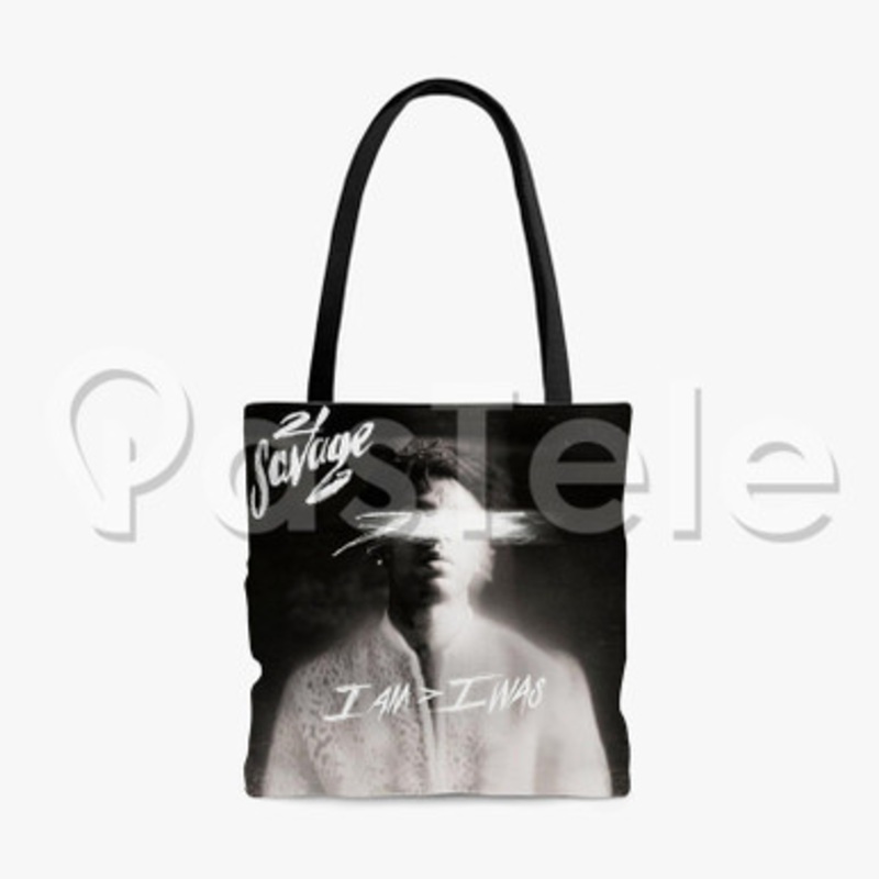 21 Savage I Am I Was Custom Personalized Tote Polyester Cotton Bags Unisex