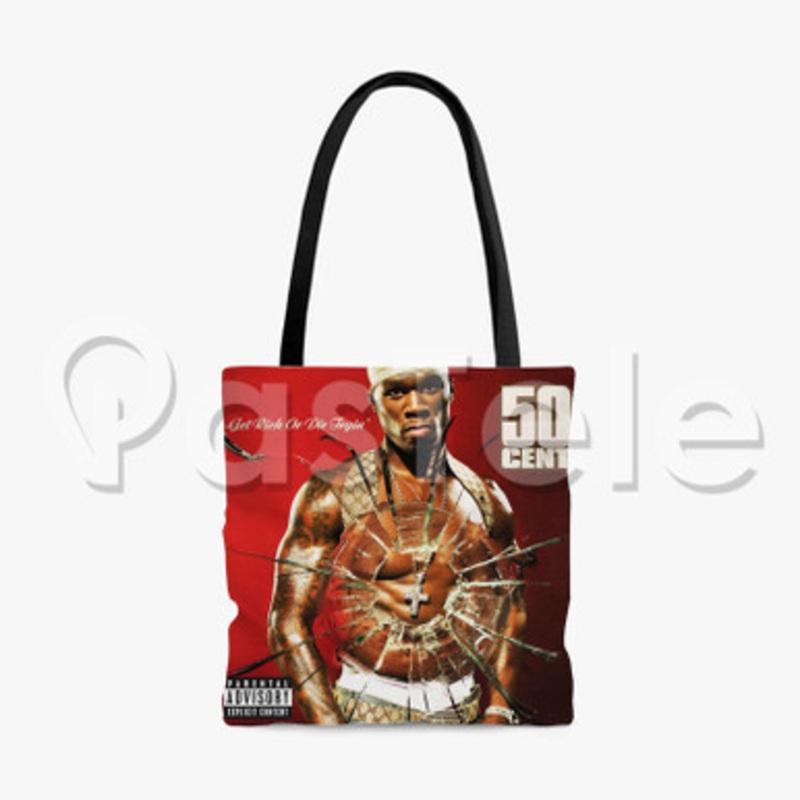 50 Cent Heat Custom Personalized Tote Polyester Cotton Bags Unisex