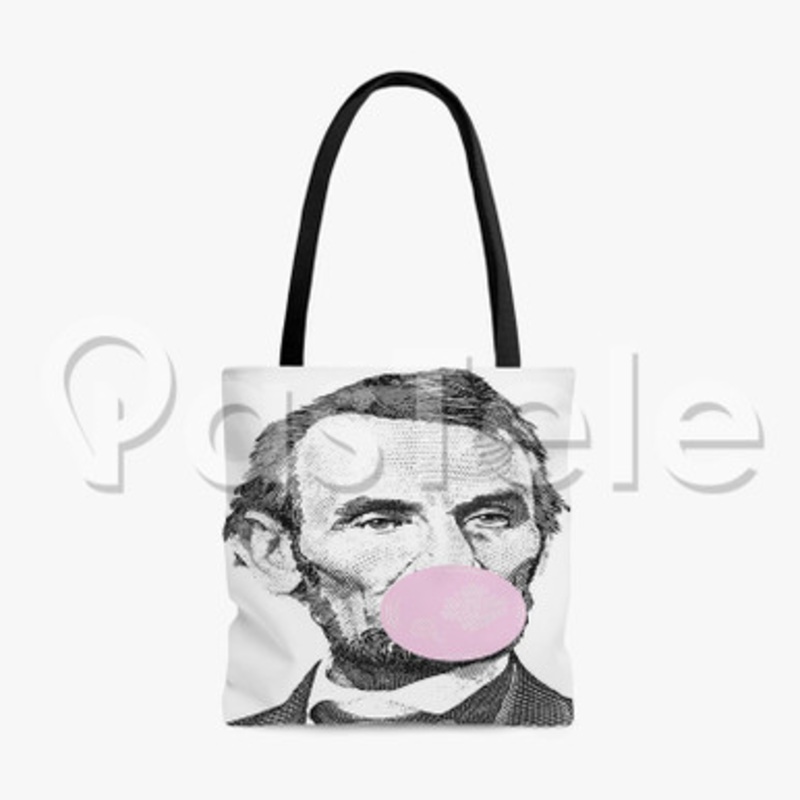 Abraham Lincoln Snorg Tees Custom Personalized Tote Polyester Cotton Bags Unisex