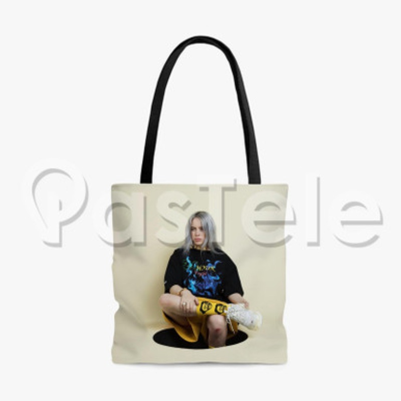 Billie Eilish Custom Personalized Tote Polyester Cotton Bags Unisex