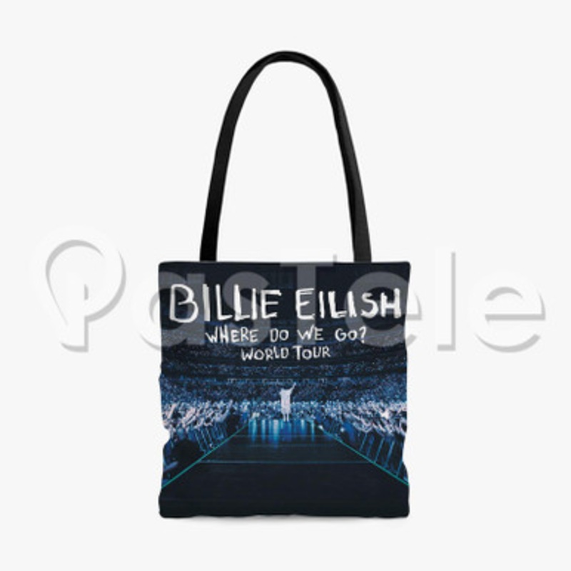 Billie Eilish Where Do We Go World Tour Custom Personalized Tote Polyester Cotton Bags Unisex