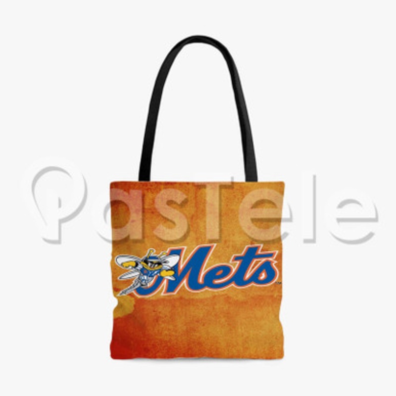 Binghamton Mets Custom Personalized Tote Polyester Cotton Bags Unisex