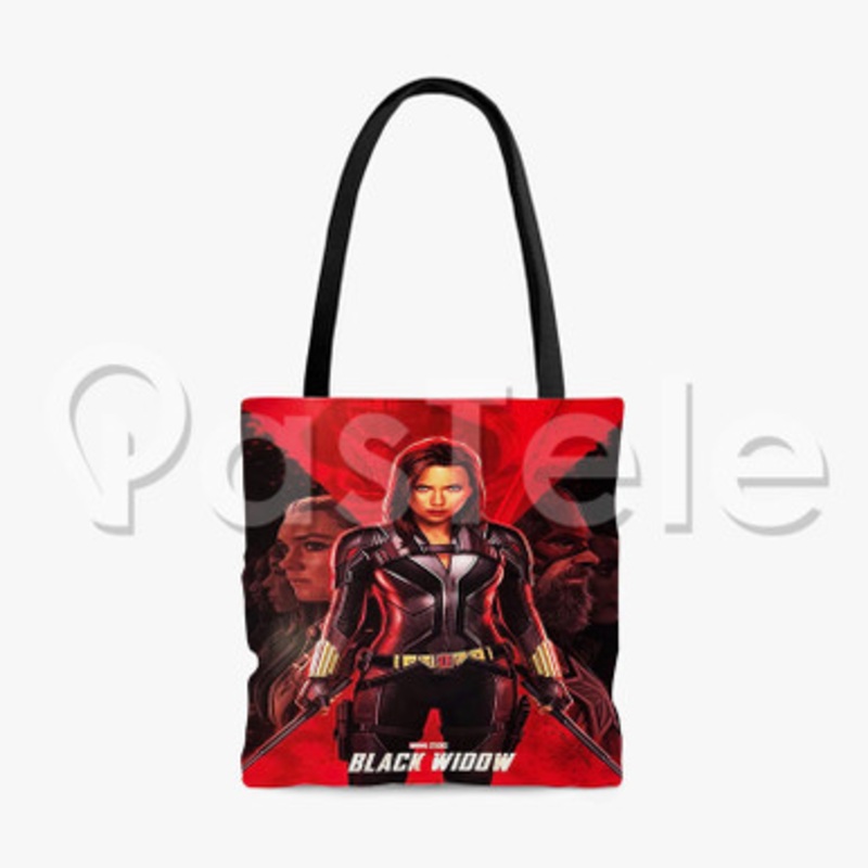 Black Widow Custom Personalized Tote Polyester Cotton Bags Unisex