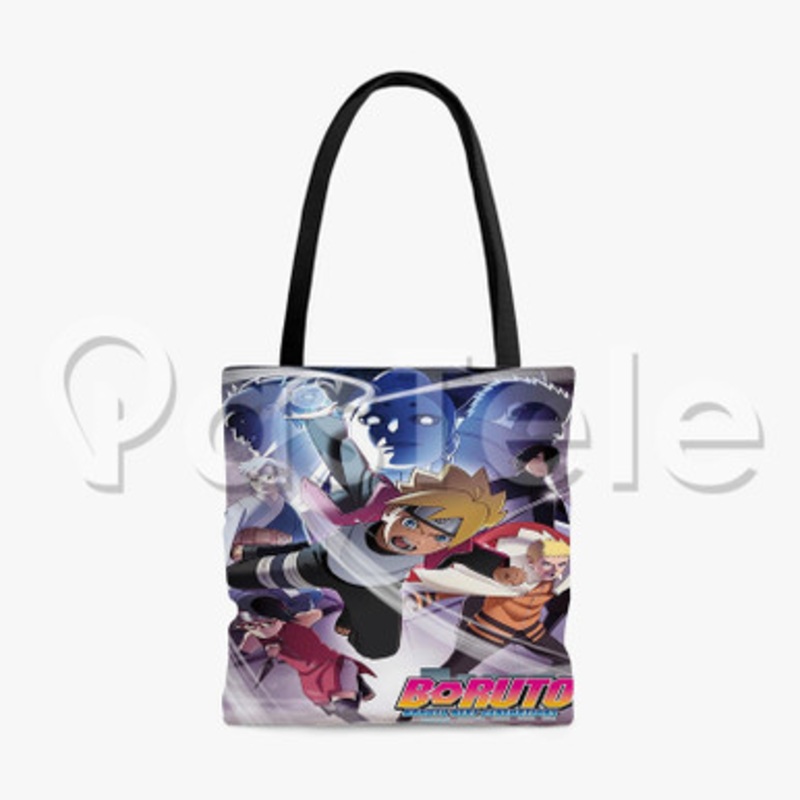 Boruto Naruto Next Generations Custom Personalized Tote Polyester Cotton Bags Unisex