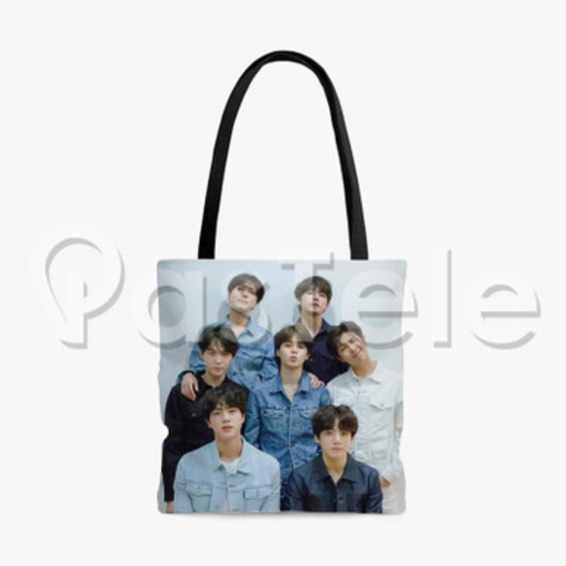 BTS Custom Personalized Tote Polyester Cotton Bags Unisex