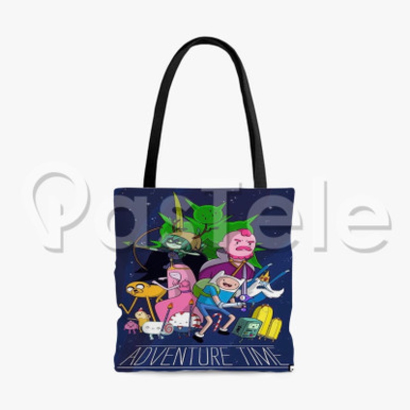 Adventure Time Come Along With Me Custom Personalized Tote Polyester Cotton Bags Unisex