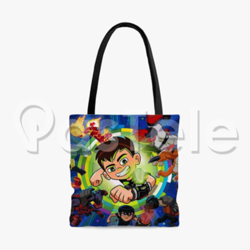 Ben 10 Custom Personalized Tote Polyester Cotton Bags Unisex