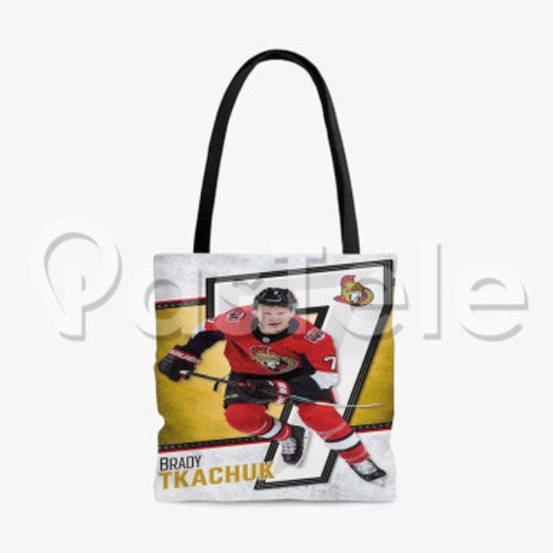 Brady Tkachuk Ottawa Senators NHL Custom Personalized Tote Polyester Cotton Bags Unisex