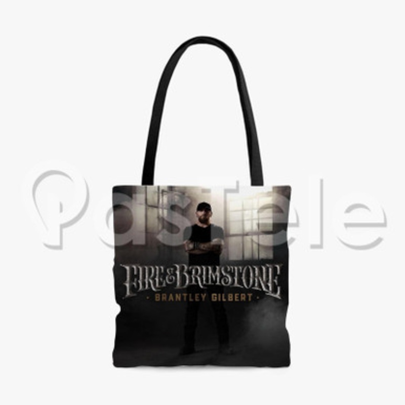 Brantley Gilbert Fire Brimstone Custom Personalized Tote Polyester Cotton Bags Unisex