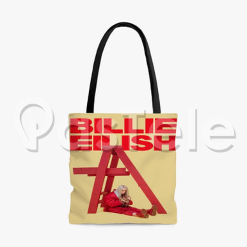 Billie Eilish dont smile at me Custom Personalized Tote Polyester Cotton Bags Unisex