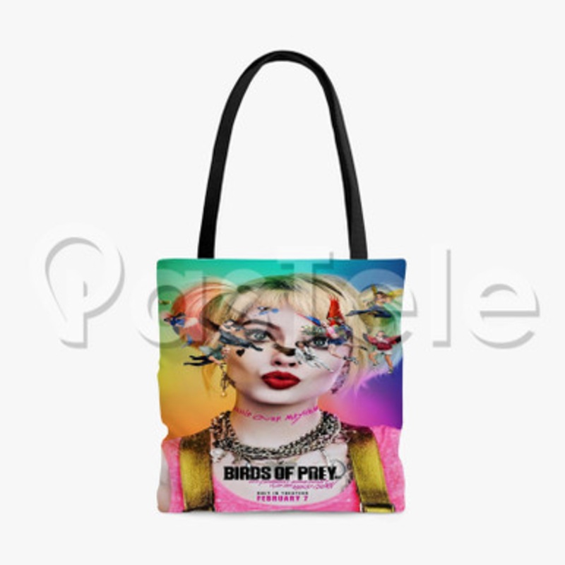 birds of prey poster harley queen Custom Personalized Tote Polyester Cotton Bags Unisex