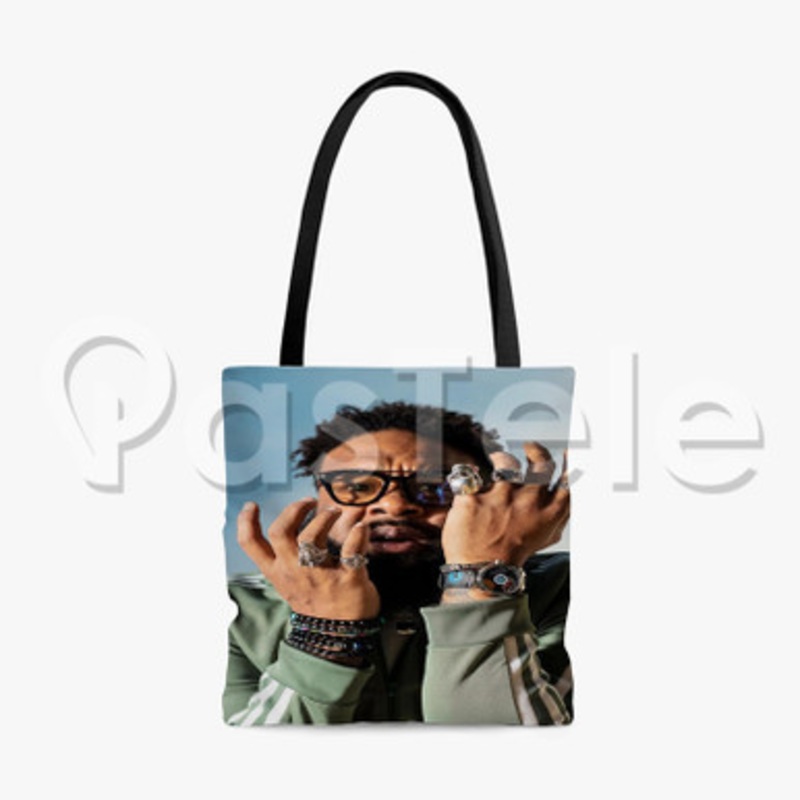 Blanco Brown The Git Up Custom Personalized Tote Polyester Cotton Bags Unisex