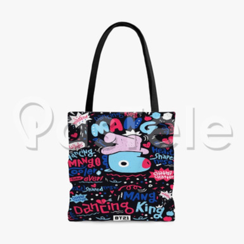 BT21 Custom Personalized Tote Polyester Cotton Bags Unisex